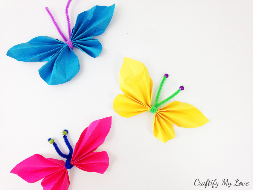 Simple Paper Butterfly for Preschoolers